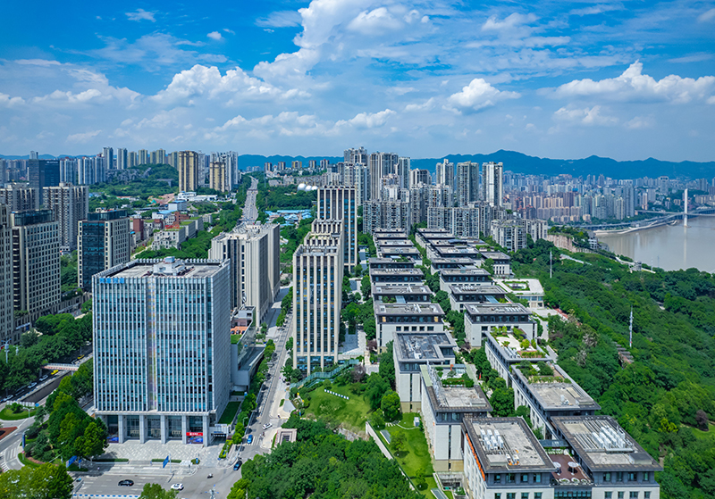 2023年8月4日，重慶，區(qū)塊鏈數(shù)字經(jīng)濟(jì)產(chǎn)業(yè)園。